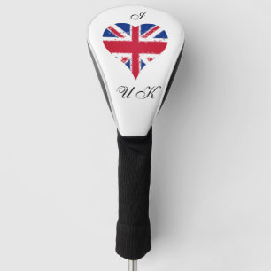 I Heart UK England British Flag Golf Head Cover