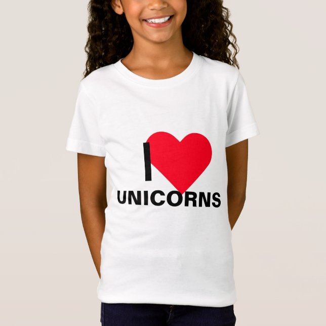 I Heart Unicorns T-Shirt (Front)