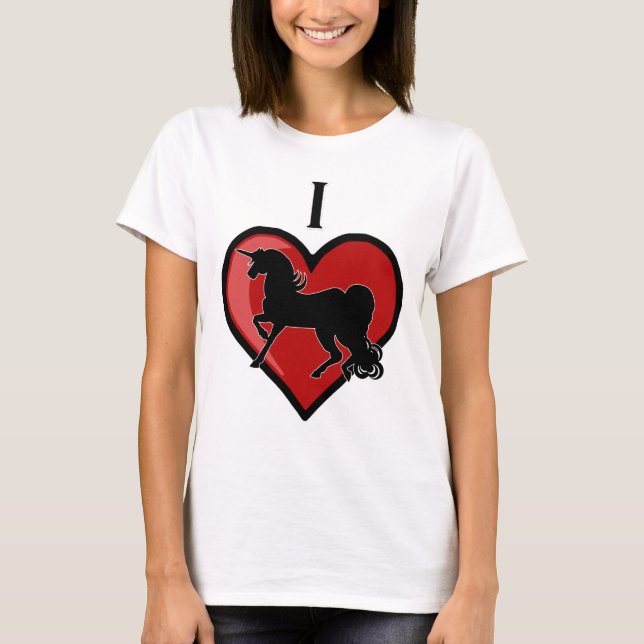 I Heart Unicorns T-Shirt (Front)