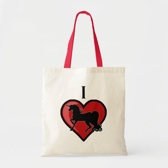 I Heart Unicorns Tote Bag (Front)