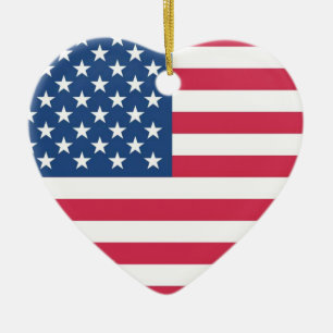I Heart USA Ceramic Tree Decoration