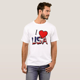 I Heart USA Mens cn T-Shirt
