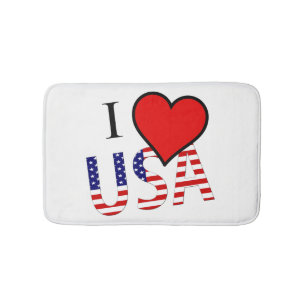 I Heart USA overlay bmcnt Bath Mat
