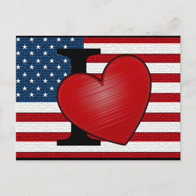 I Heart USA Postcard (Front)