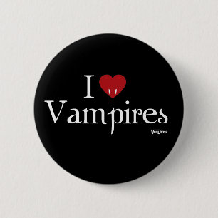 I Heart Vampires 6 Cm Round Badge