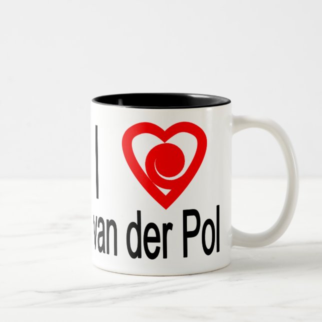 I heart van der Pol Two-Tone Coffee Mug (Right)
