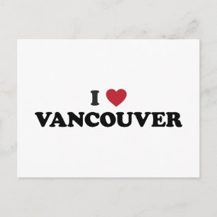 I Heart Vancouver Canada Postcard