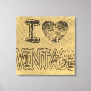 I Heart Vintage #2 Wrapped Canvas