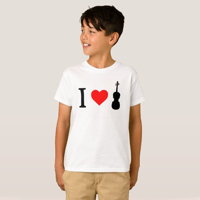 I heart Violin Kid's T-Shirt (Front Full)