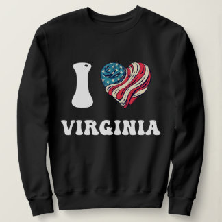 I HEART VIRGINIA SOUVENIR PRESENT FOR HOLIDAY SWEATSHIRT