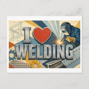 "I [Heart] Welding" Postcard