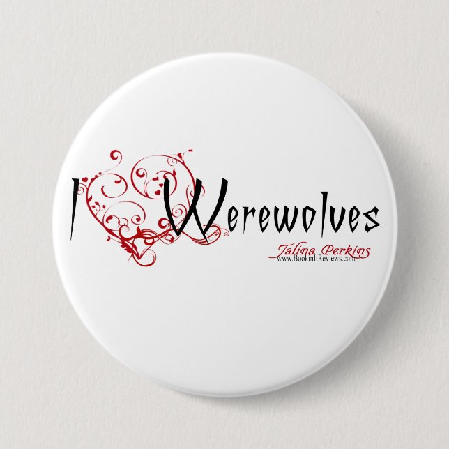I Heart Werewolves Button (Front)