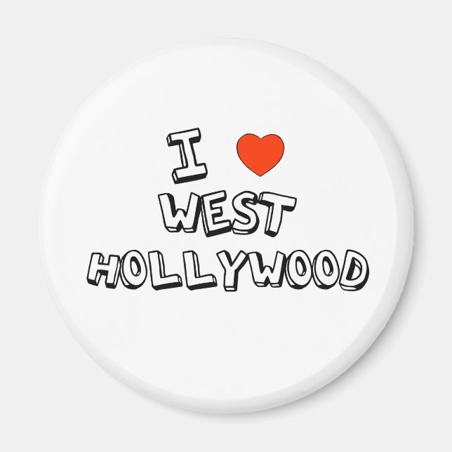 I Heart West Hollywood Magnet (Front)