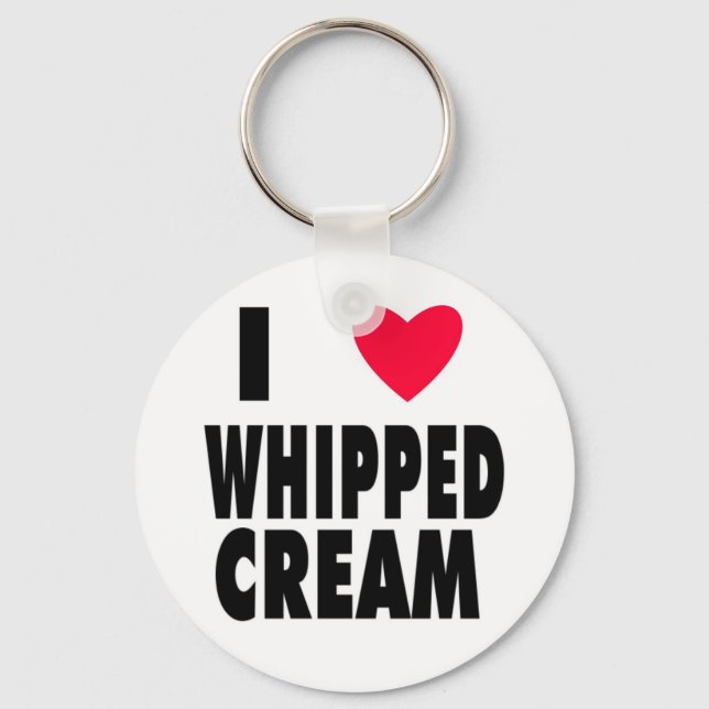 i heart WHIPPED CREAM Key Ring (Front)