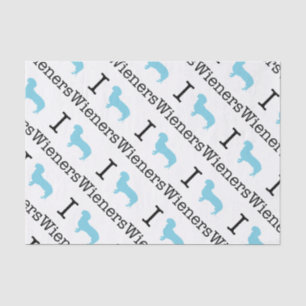 I Heart Wieners Tissue Paper