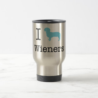 I Heart Wieners Travel Mug