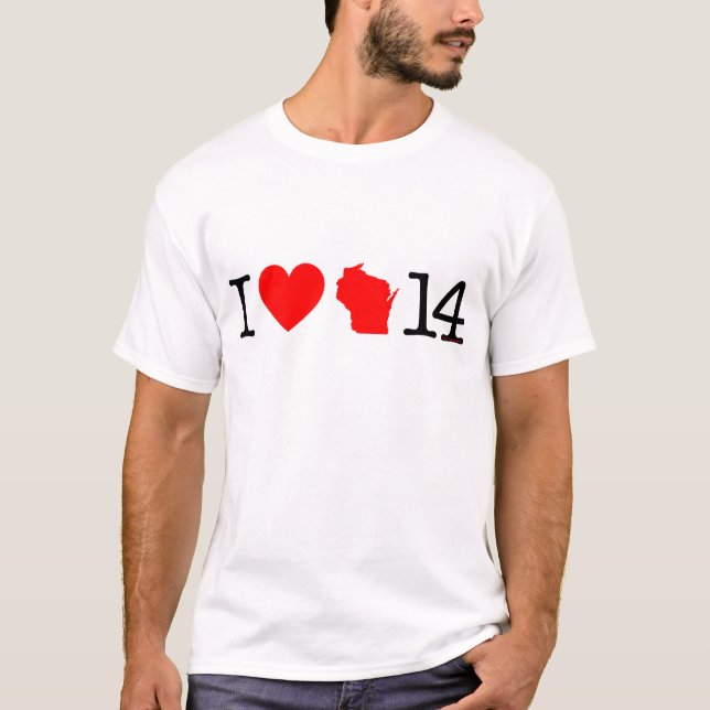 I Heart Wisconsin 14 T-Shirt (Front)