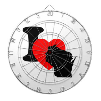 I Heart Wisconsin Dartboard