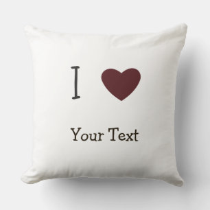 I Heart with your text Cushion