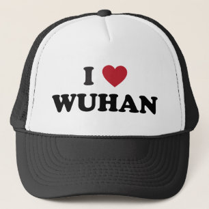 I Heart Wuhan China Trucker Hat