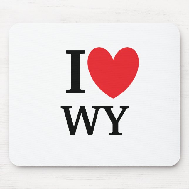 I Heart Wyoming Mousepad (Front)