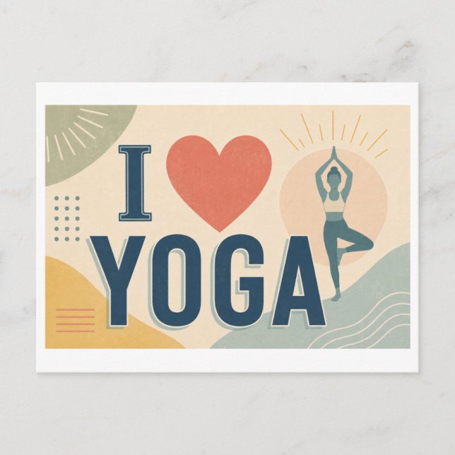 "I [Heart] Yoga" Postcard (Front)