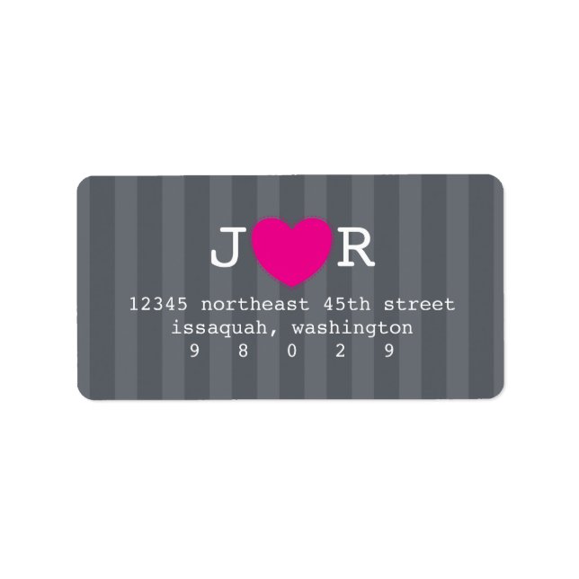 I Heart You Address Label (Front)
