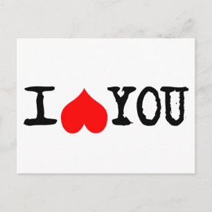 I Heart You Customisable Postcard