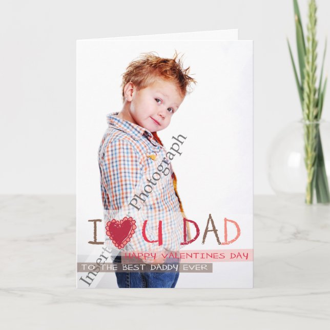 I heart you DAD Card (Front)
