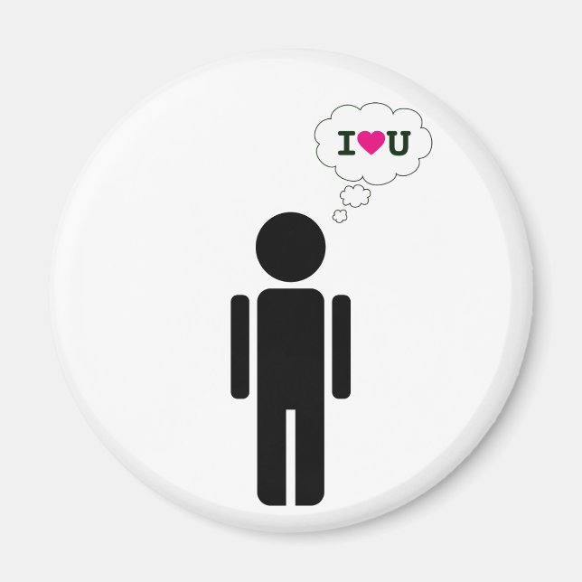 i heart you : love stick magnet (Front)