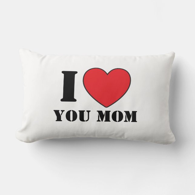 I Heart  you Mum lumbar Cushion (Front)