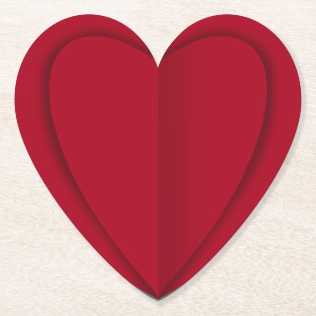 I Heart You  Paper Coaster (Front)