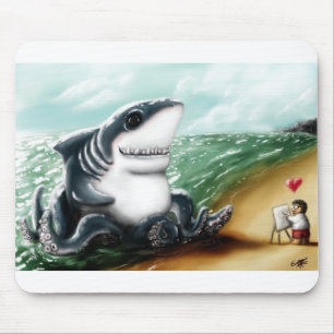 I heart you Sharktopus Mouse Pad