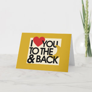 I heart you to the moon and back holiday card