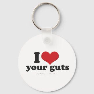 I heart your guts key ring