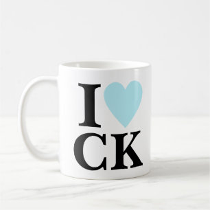 I Heart Your Initials Fun Custom Monogram Coffee Mug