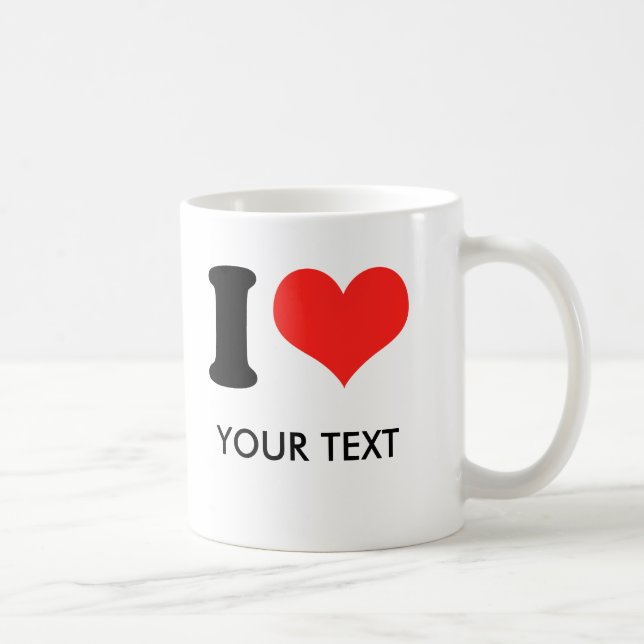 I HEART (your text) Coffee Mug (Right)