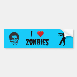 I Heart Zombies Bumper Sticker