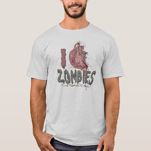 I Heart Zombies by Mudge Studios T-Shirt (Front)