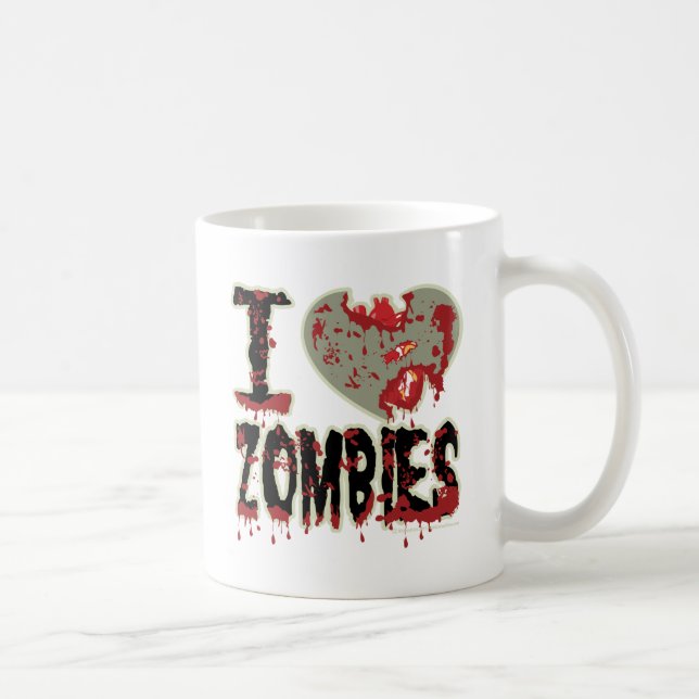 i heart zombies! coffee mug (Right)