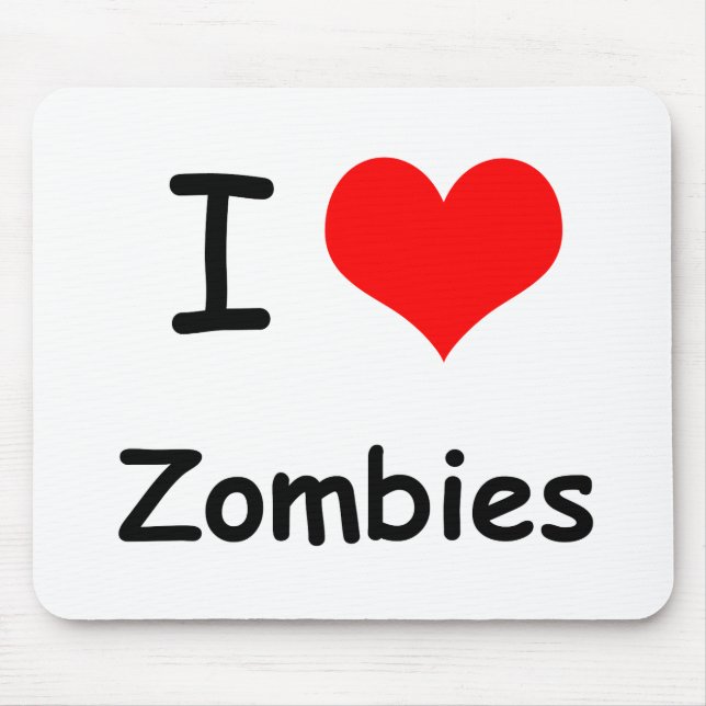 I Heart Zombies Mouse Pad (Front)