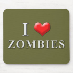 I Heart Zombies Mousepad 002