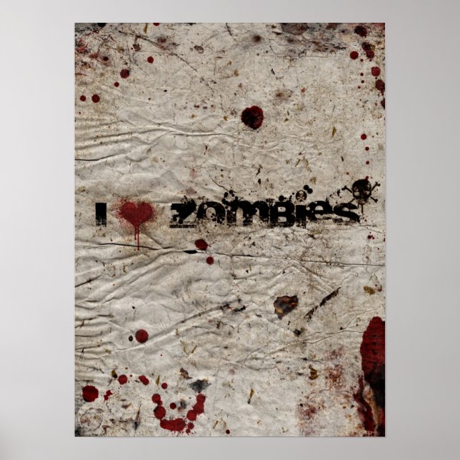 I Heart Zombies Poster (Front)