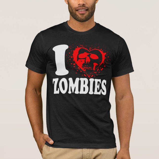 i heart zombies tee t shirt (Front)