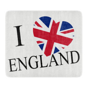 I Heartflag England bk cbcn Cutting Board