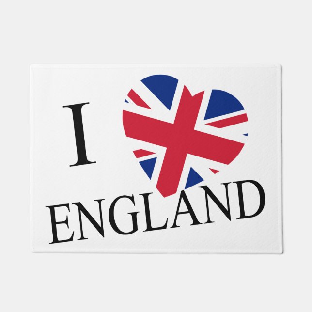 I Heartflag England bk dmcnt Doormat (Front)