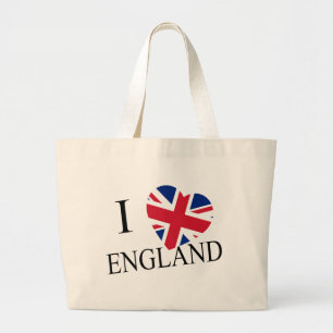 I Heartflag England bk jtcnt Large Tote Bag
