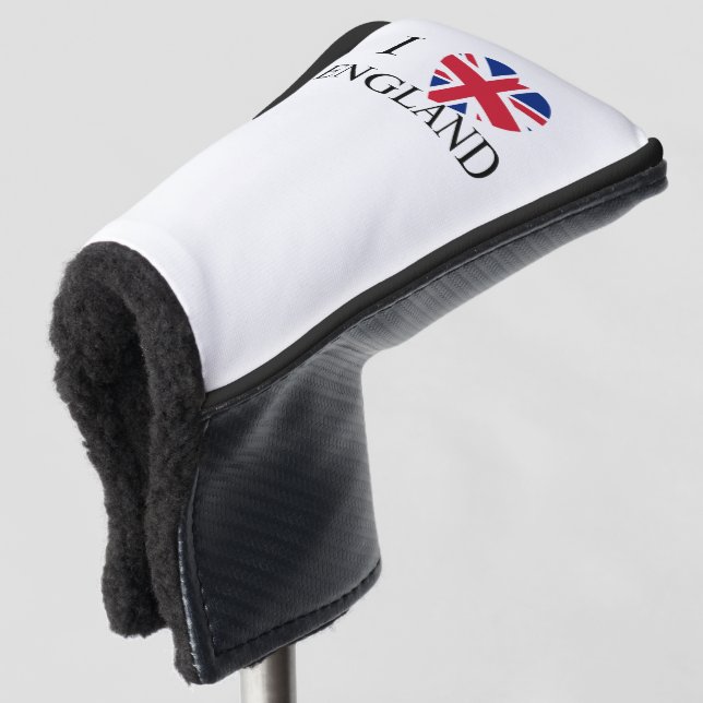 I Heartflag England bk pccnt Golf Head Cover (3/4 Front)