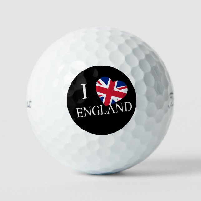 I Heartflag England wt tpv1 gbcnt Golf Balls (Front)