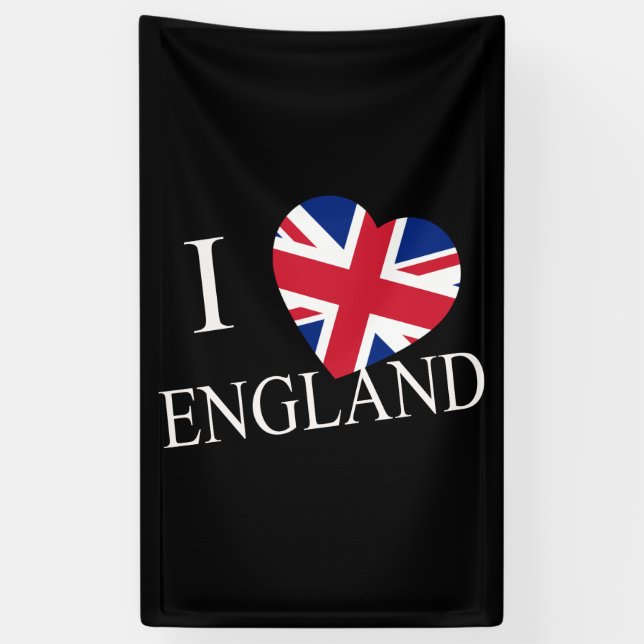 I Heartflag England wt (v) bnrcnt Banner (Vertical)